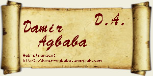 Damir Agbaba vizit kartica